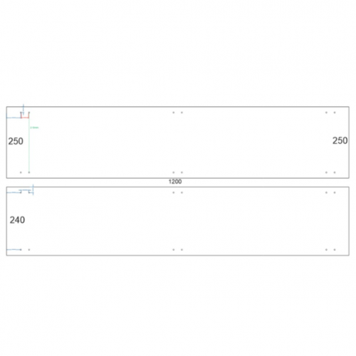 Kişiye Özel Ürün Adem Muratoğlu 3mm şeffaf Pleksi 2 Parça 24x120cm ve 25x120cm delikli Kargo Dahil