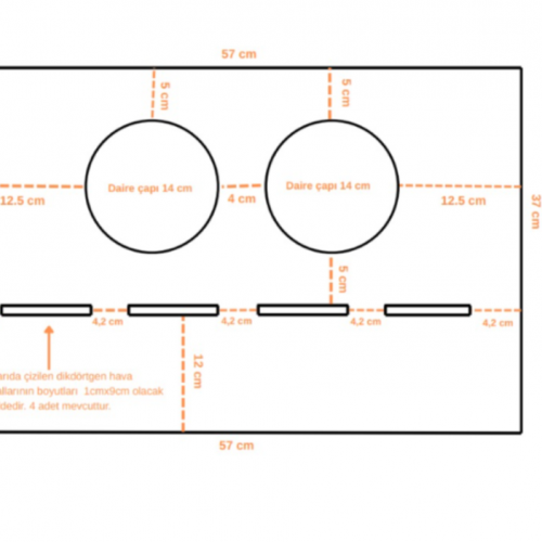 Kişiye Özel Sipariş 5mm şeffaf pleksi Çizimli 37x57cm 2 delik 4 kanal 2 adet 33cm x 2cm 2 adet 53cm x 2cm kargo Dahil