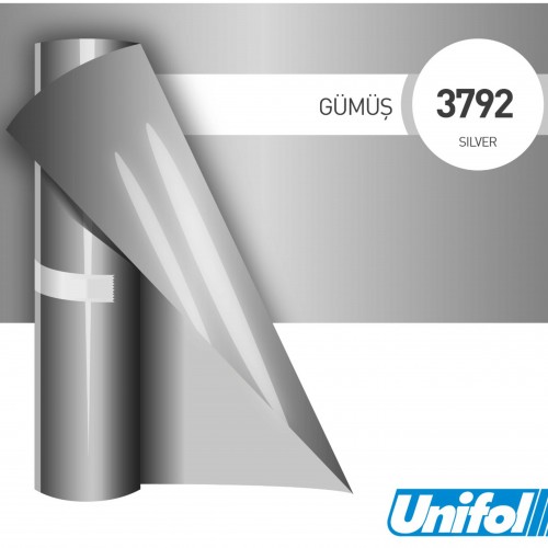 Unifol 3700 Seri Kod: 3792 Parlak Gümüş Folyo Parlak Gümüş Kaplama Folyosu 122cm x 1mt Parlak Gümüş Kesim Folyosu Unifol 3700 Seri Kod: 3792 Parlak Gümüş Folyo Parlak Gümüş Kaplama Folyosu 122cm x 1mt Parlak Gümüş Kesim Folyosu